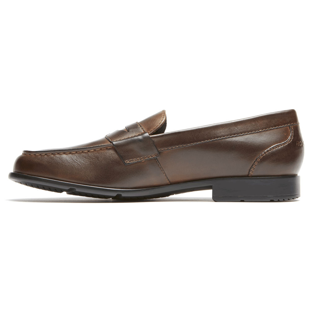 Mocasines Rockport Hombre Mexico - Classic Penny Marrom Oscuro - SQDCO4973